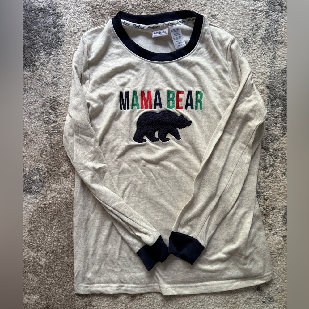 Mama Bear Long Sleeve Pajama Top